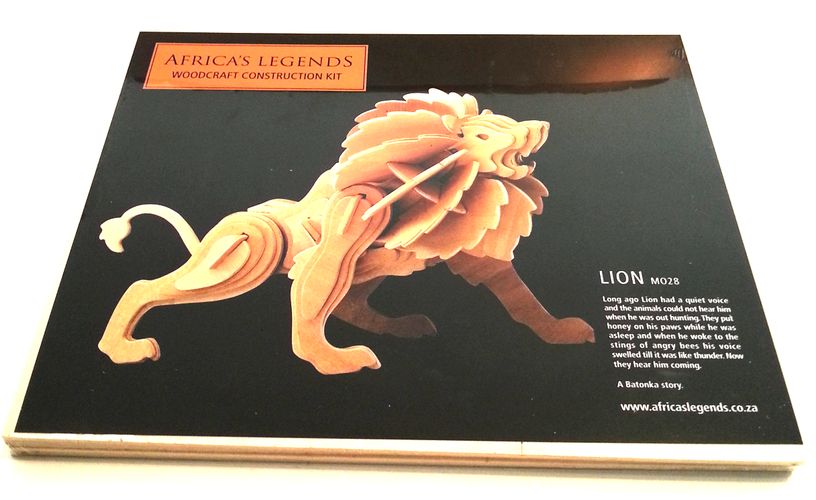 Wooden Construction Kit - Lion - Click Image to Close